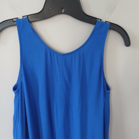 Madewell Women's Sz S Lakeshore‎ Button Back Dress Mini Blue Sleeveless - Picture 2 of 13